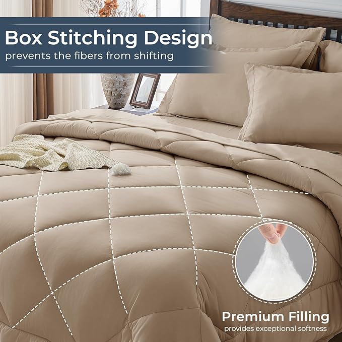 HEVUMYI Khaki Cali-King Comforter Set - Image 4