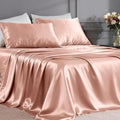 FreshCulture Satin Sheets Queen Size Bed Set- 4 Piece Luxury Soft Silky Queen by FreshCulture