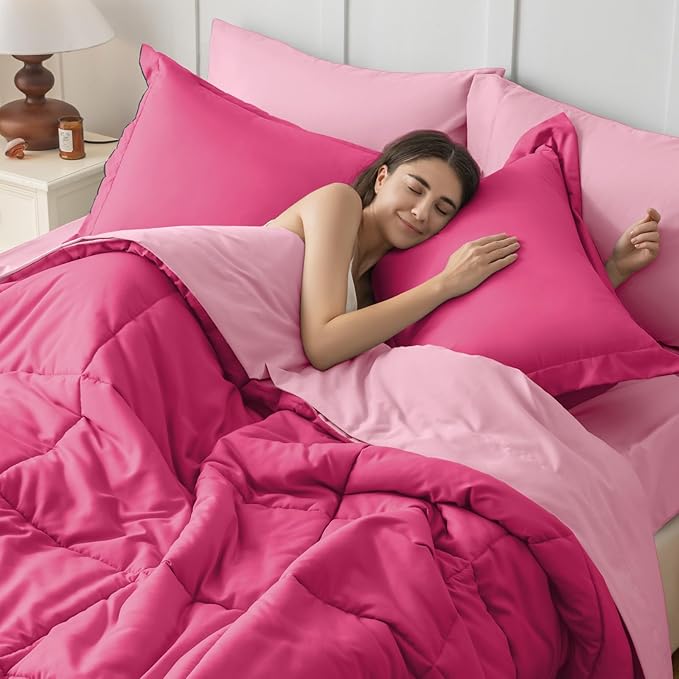 JOLLYVOGUE Queen Comforter Set, Ultra-Soft Bed in a Bag Queen Size 7 Pieces - Image 7