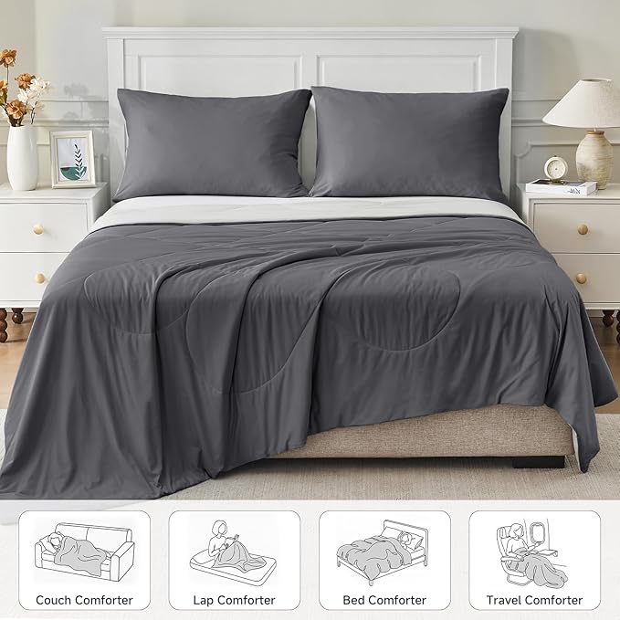 HOMFINE Cooling Comforter King Size, Japanese Double-Sided Cold Tech Fabric - Image 6