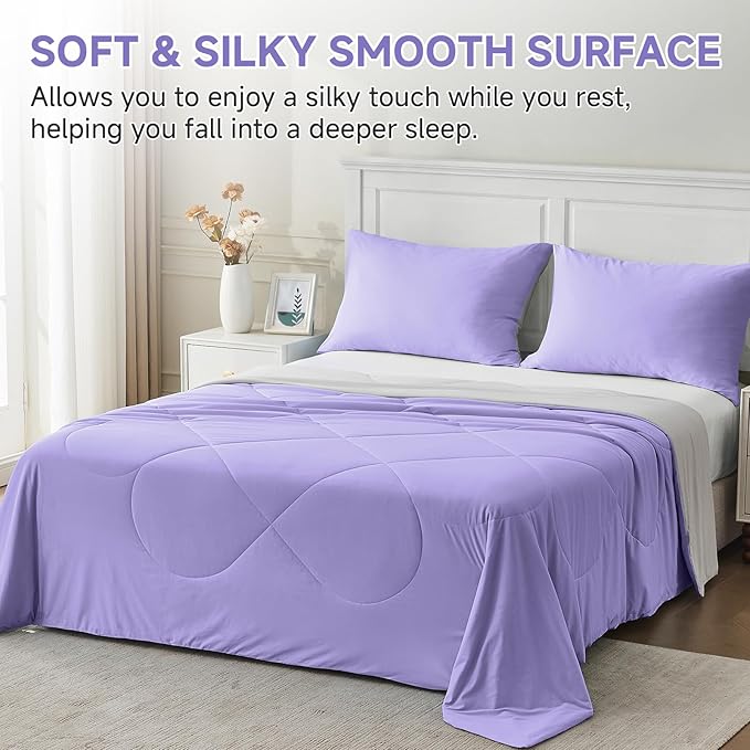 HOMFINE Cooling Comforter Queen Size, Japanese Double-Sided Cold Tech Fabric - Image 4