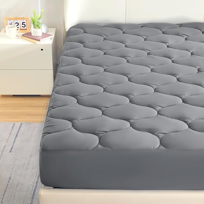 SLEEP ZONE Cooling Mattress Topper Queen, Extra Thick Mattress Pad Cover by SLEEPZONELIFE
