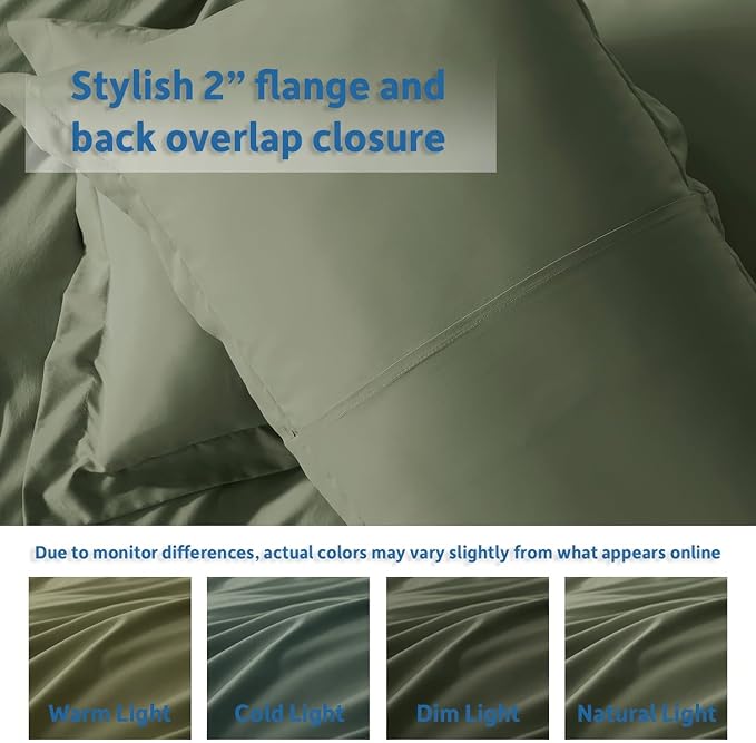 Nestl Olive Green California King Duvet Cover Sets - Image 8