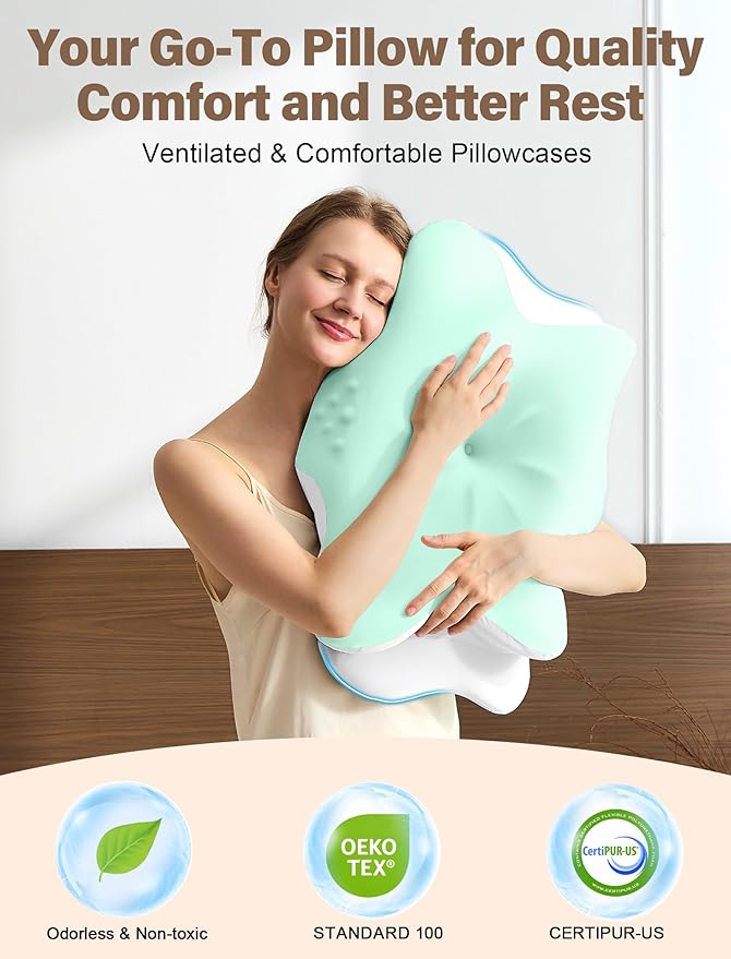 Cervical Neck Pillow for Pain Relief – Ergonomic Memory Foam Pillow for Side - Image 8
