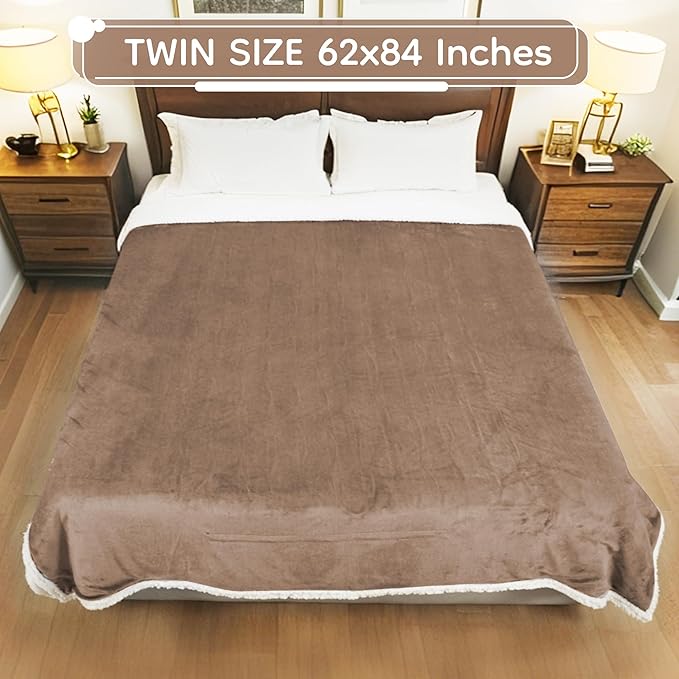 LaffyLo Electric Heated Blanket Twin Size 62 x 84, Fast Heating Blanket - Image 7