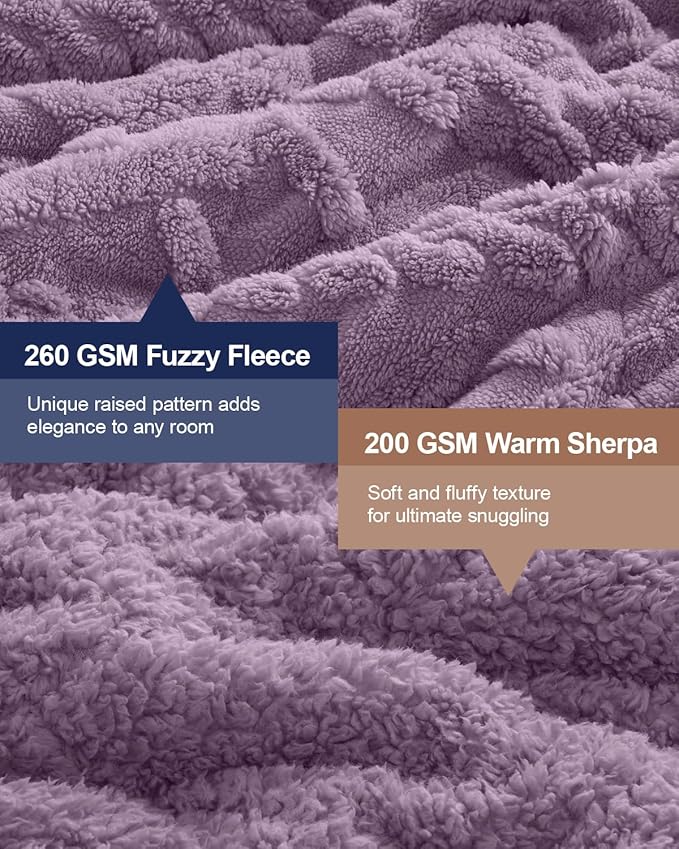 Super Fuzzy Soft Sherpa Fleece Weighted Blanket, 20 lbs Dual Sided Fluffy Heavy - Image 4