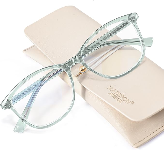 Madison Avenue TR90 Blue Light Blocking Glasses Anti Eyestrain UV Glare Blue by MadisonAvenue