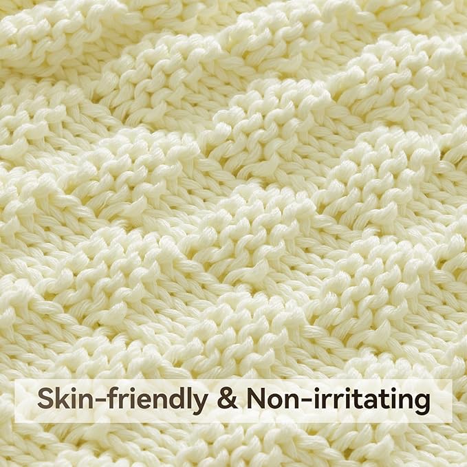 Knitted Weighted Blanket for Adult, No Beads Heavy Blanket 48” x 72'' 12lbs - Image 4