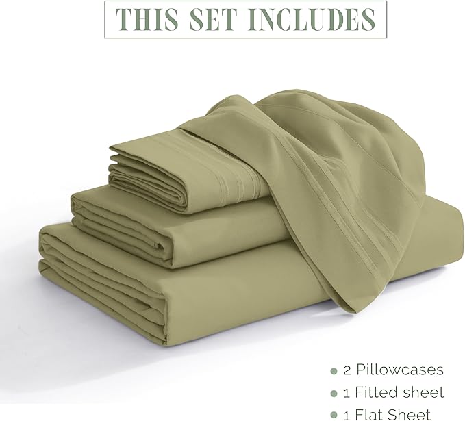 Elegant Comfort Luxurious 1500 Premium Hotel Quality Microfiber 4-Piece Sheet - Image 3