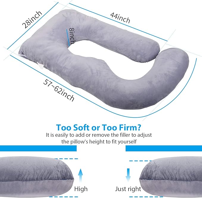 Victostar Pregnancy Pillow, 57 inches U Shaped Maternity Pillow - Image 2