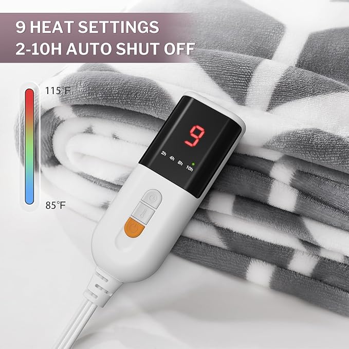 VENTIMI Electric Blanket Heated Throw, Fast Heating Blankets - Image 2