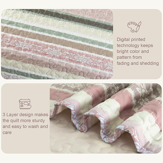 Exclusivo Mezcla Reversible Boho Quilts Queen Size - Image 5