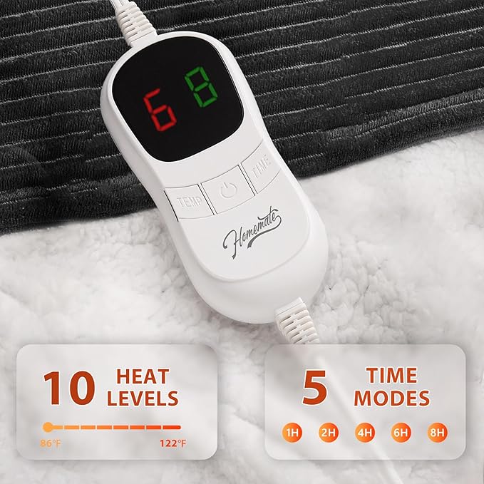 Homemate Electric Heated Blanket Full Size - Image 3