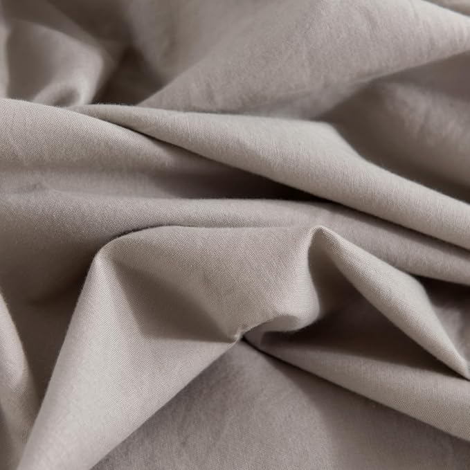 NEXHOME PRO Duvet Cover Set Queen Size Linen Look Textured Organic Natural 100% - Image 8