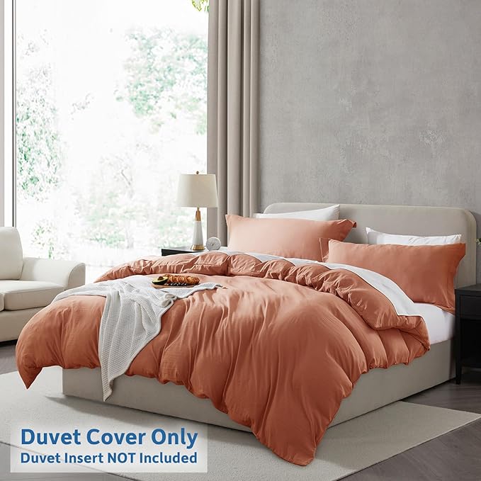 Nestl Rust California King Duvet Cover Sets - Image 2