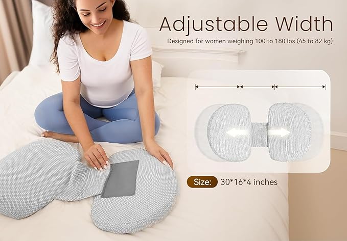 Tinkerz Pregnancy Pillow for Sleeping Memory Foam Pillow for Side Sleeper - Image 5