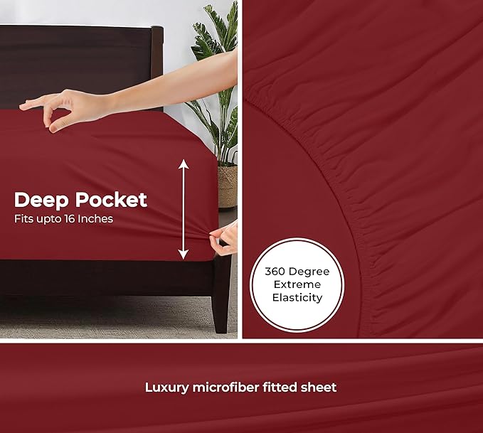 Royale Linens Fitted Sheet Twin - Image 3