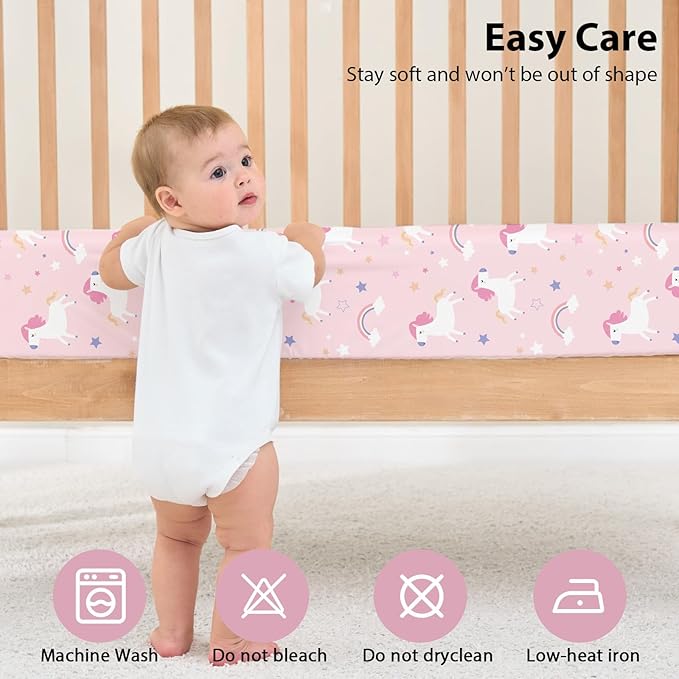 Baby Crib Sheets Girl, 3 Pack Toddler Bed Sheets - Image 7