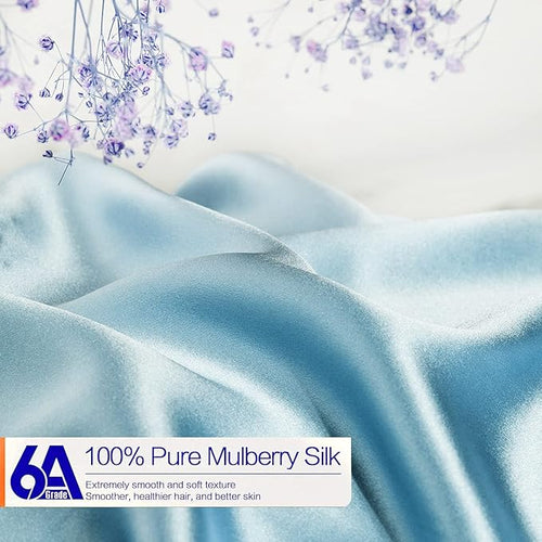 100% Mulberry Silk Pillowcase for Hair and Skin, 22 Momme Pure Natural Silk - Image 2