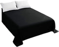 Sfoothome Full Flat Sheet Black Top Sheet, Premium Hotel 1-Piece, Luxury and by Sfoothome