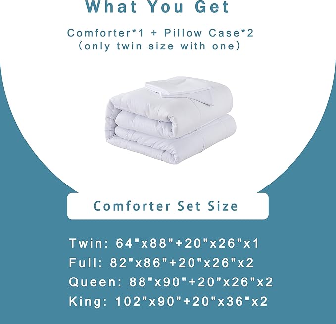 DOWNCOOL Twin Comforter Set -All Season Bedding Comforters Sets - Image 6