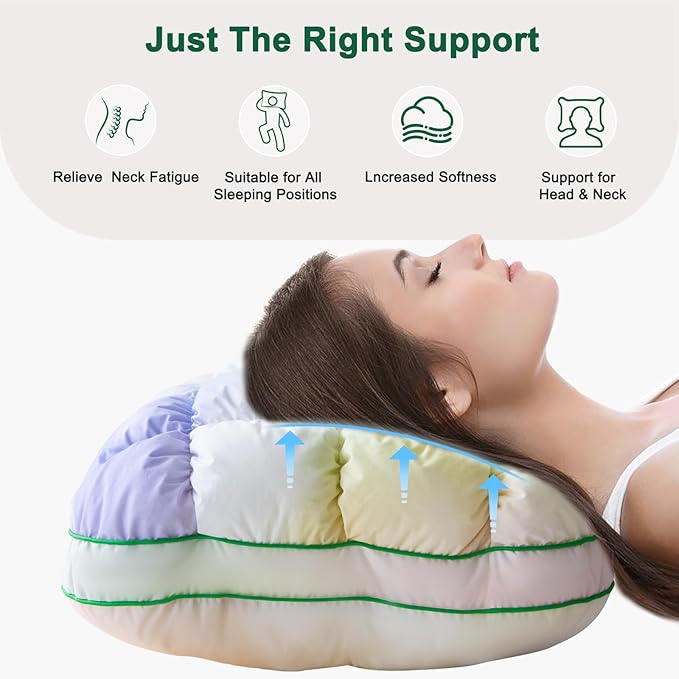 YOUR MOON Fluffy Support Bed Pillow Standard Size, Luxury Hotel Quality Bed - Image 7