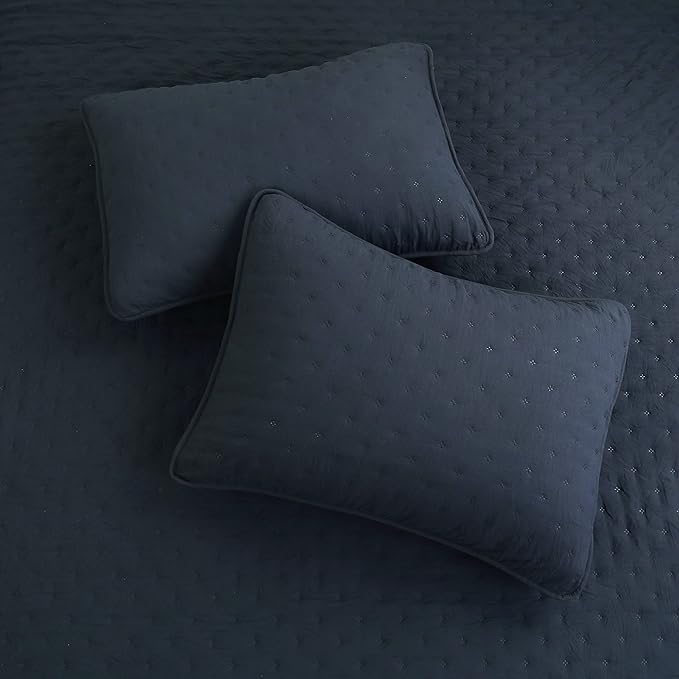 ROARINGWILD Navy Blue Queen Size Quilt Bedding Set - Image 4