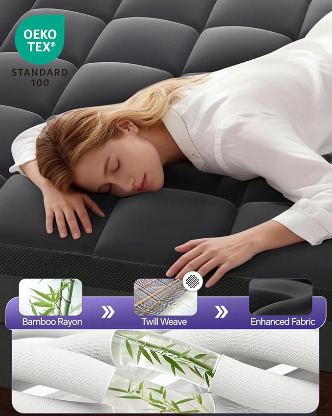 ChiXpace Dual Layer 5 Inch Memory Foam Mattress Topper King - Image 5