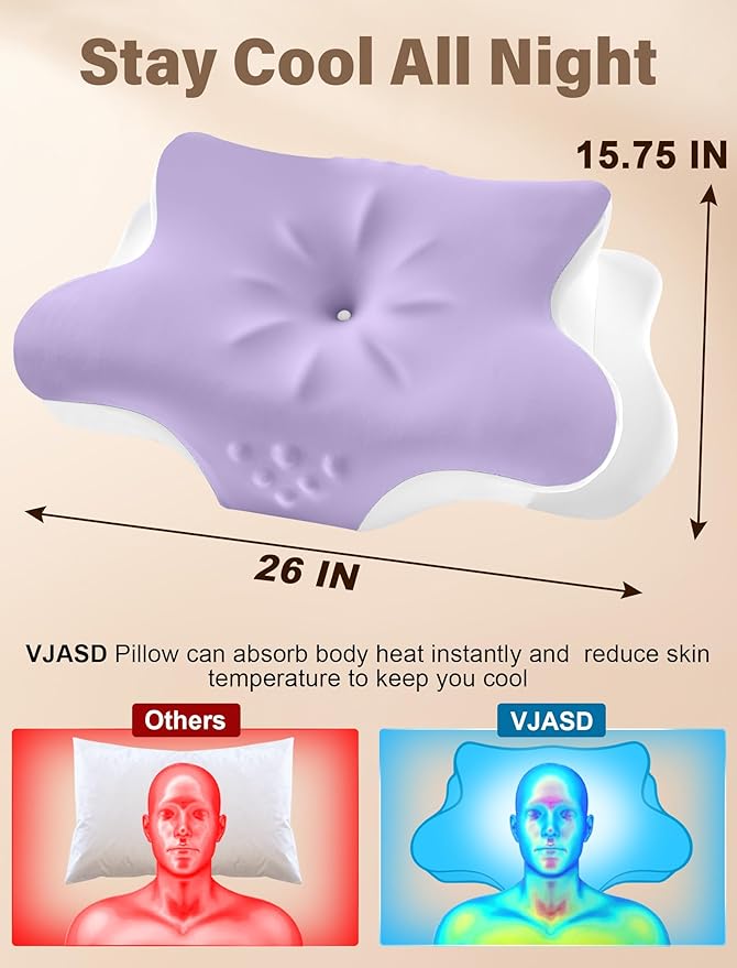 Cervical Neck Pillow for Pain Relief – Ergonomic Memory Foam Pillow for Side - Image 5