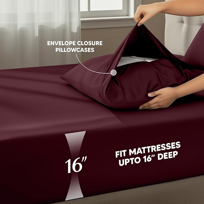 Utopia Bedding California King Size Sheet Set – 4 Piece Bed Sheets, Soft and - Image 4