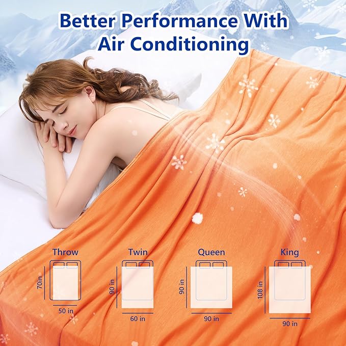 Topcee Cooling Blanket for Night Sweats Absorbs Heat to Keep Adults, Children - Image 7