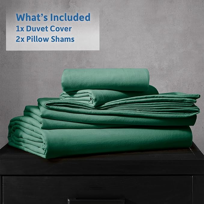 Nestl Dark Green Duvet Cover King Size - Image 9