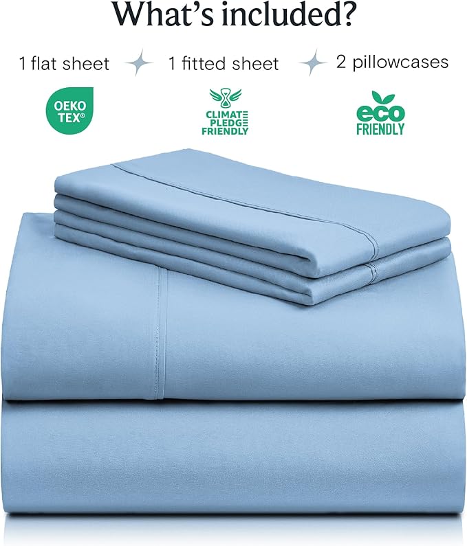 LuxClub 4 PC Queen Sheet Set, Breathable Luxury Bed Sheets, Deep Pockets 18" - Image 2