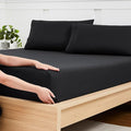 Queen Fitted Sheet Only with Full Elastic & Built in Corner Sheet Straps to by SweetHomeCollection