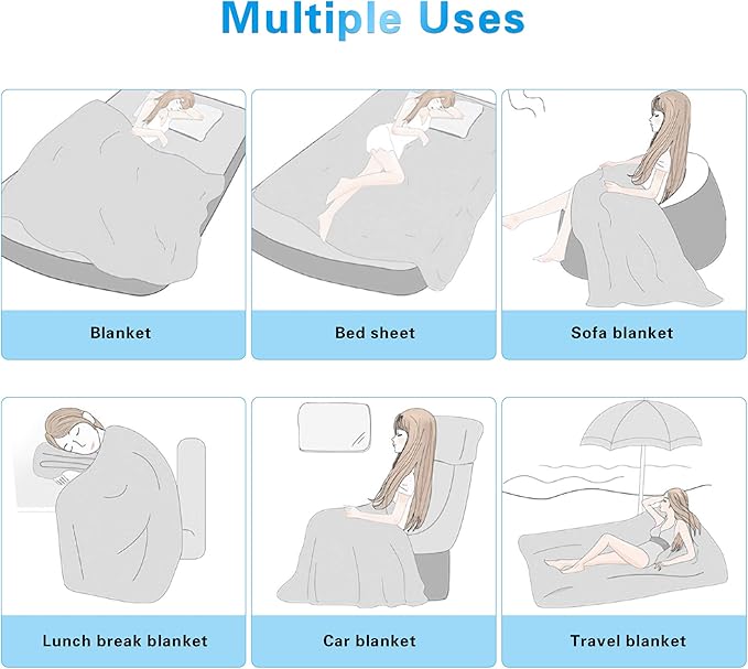 AmyHomie Cooling Blanket Queen Size, 100% Rayon Derived from Bamboo, Cool - Image 6