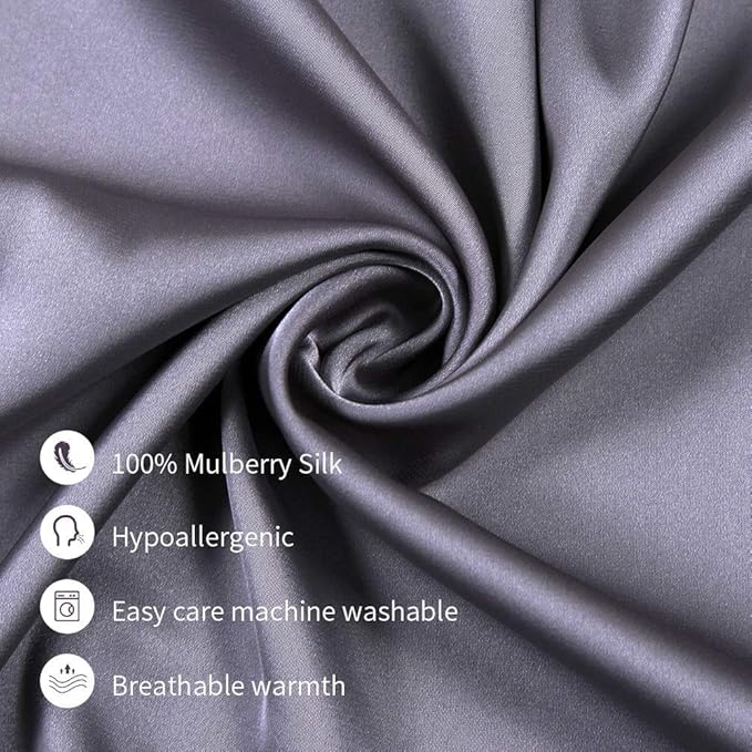 Jocoku 100% Mulberry Silk Pillowcases Set of 2 - Image 2