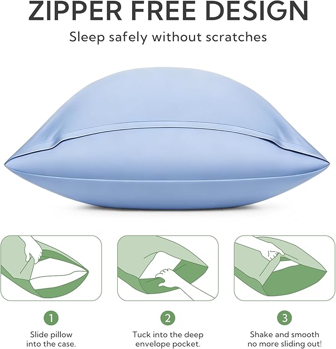 MR&HM Queen Pillow Cases Set of 2, Cooling Pillow Case - Image 6