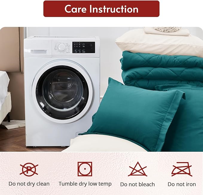 MUXHOMO 7 Pieces Full Comforter Set, Reversible Bed in a Bag Full Size - Image 9