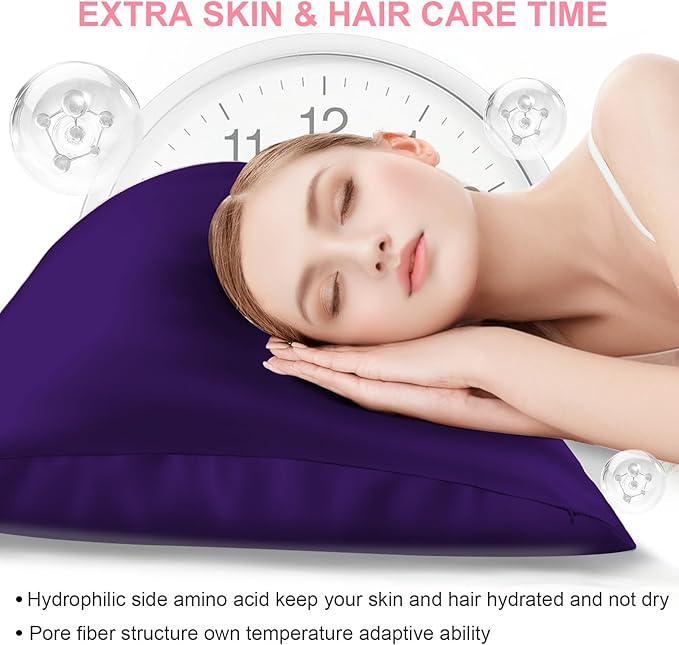 Silk Pillow Cases 2 Pack Standard Size - Image 3