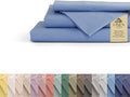 Linen Home 100% Cotton Percale Sheets Twin XL Size, Baby Blue, Deep Pocket by LINENHOME