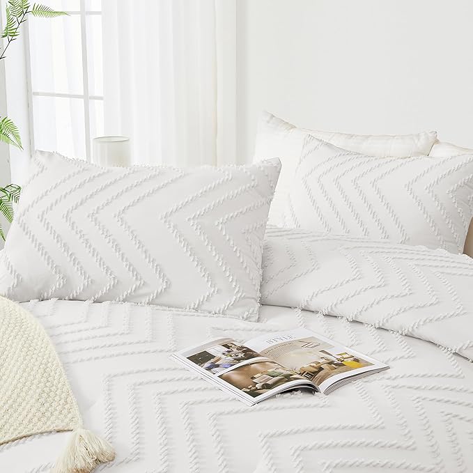 Andency White Twin/Twin XL Comforter Set, Twin Bed Comforter - Image 4
