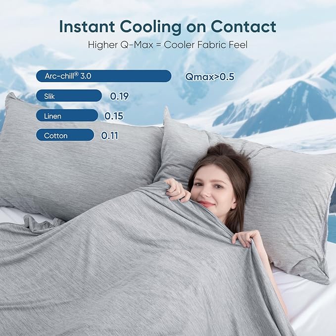 Elegear Revolutionary Cooling Blanket Queen Absorbs Heat to Keep Body Cool - Image 3