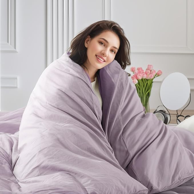 NEXHOME PRO Duvet Cover Set Queen Size Linen Feel Textured Organic Natural 100% - Image 7