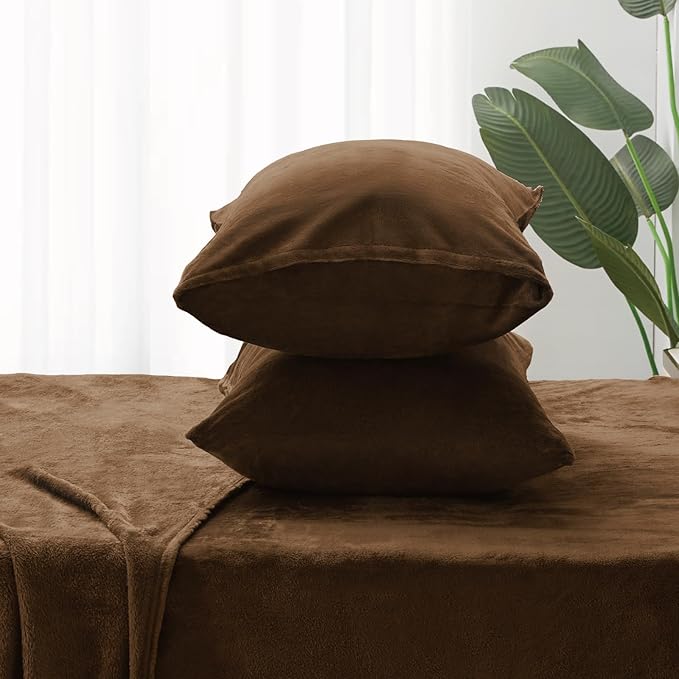 BEDELITE Flannel Sheets Full Size Brown - Image 7
