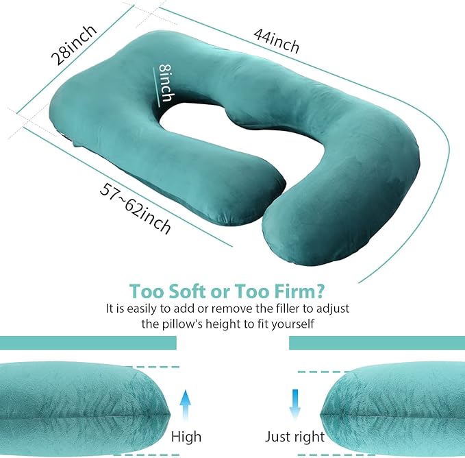 BATTOP Pregnancy Pillows for Sleeping, Full Body Maternity Pillow - Image 7