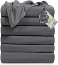 Lavisun Twin Flat Sheets Only, 6 Pack Soft Brushed Microfiber Bedding Sheets by Lavisun