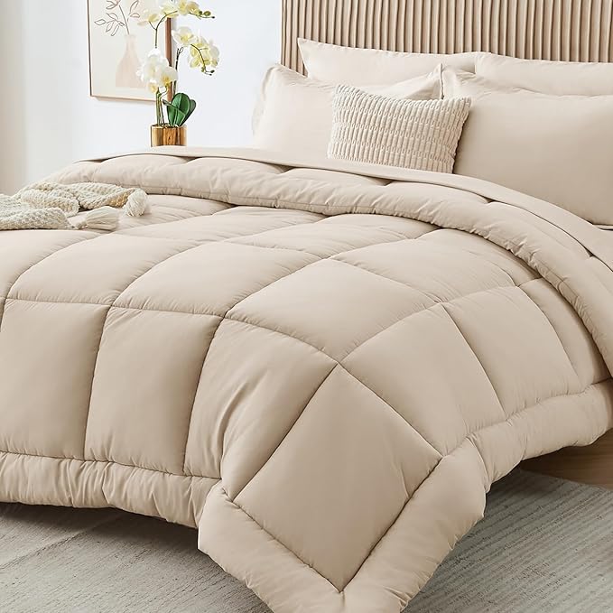 Sasttie Queen Comforter Set, Complete Bedding Set Includes Comforter, Flat Sheet by SASTTIE