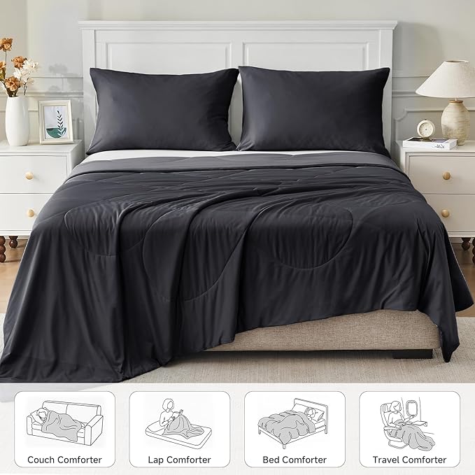 HOMFINE Cooling Comforter Twin Size, Japanese Double-Sided Cold Tech Fabric - Image 6