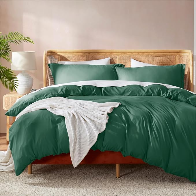 Nestl Dark Green Duvet Cover King Size by Nestl
