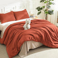 Litanika Burnt Orange California King Comforter Set by Litanika